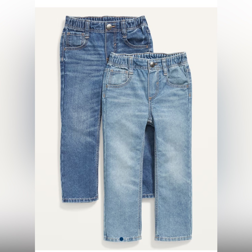 Old Navy Unisex Wow Straight Pull-On Jeans 2-Pack for Toddler 

Size 5T